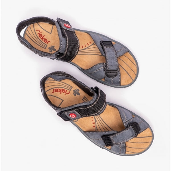 Rieker 68851 Womens Ankle Strap Sandals Blue