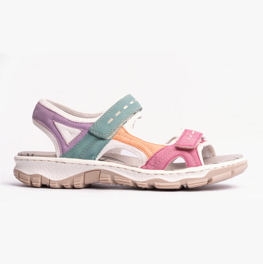 Rieker 68866 Womens Hiking & Trail Sandals Multi