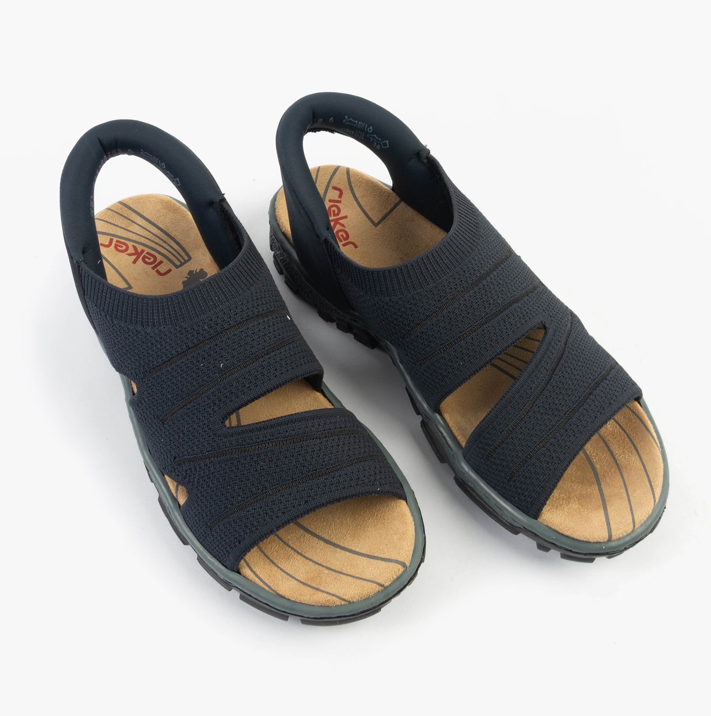 Rieker 68895 Womens Ankle Strap Sandals Blue