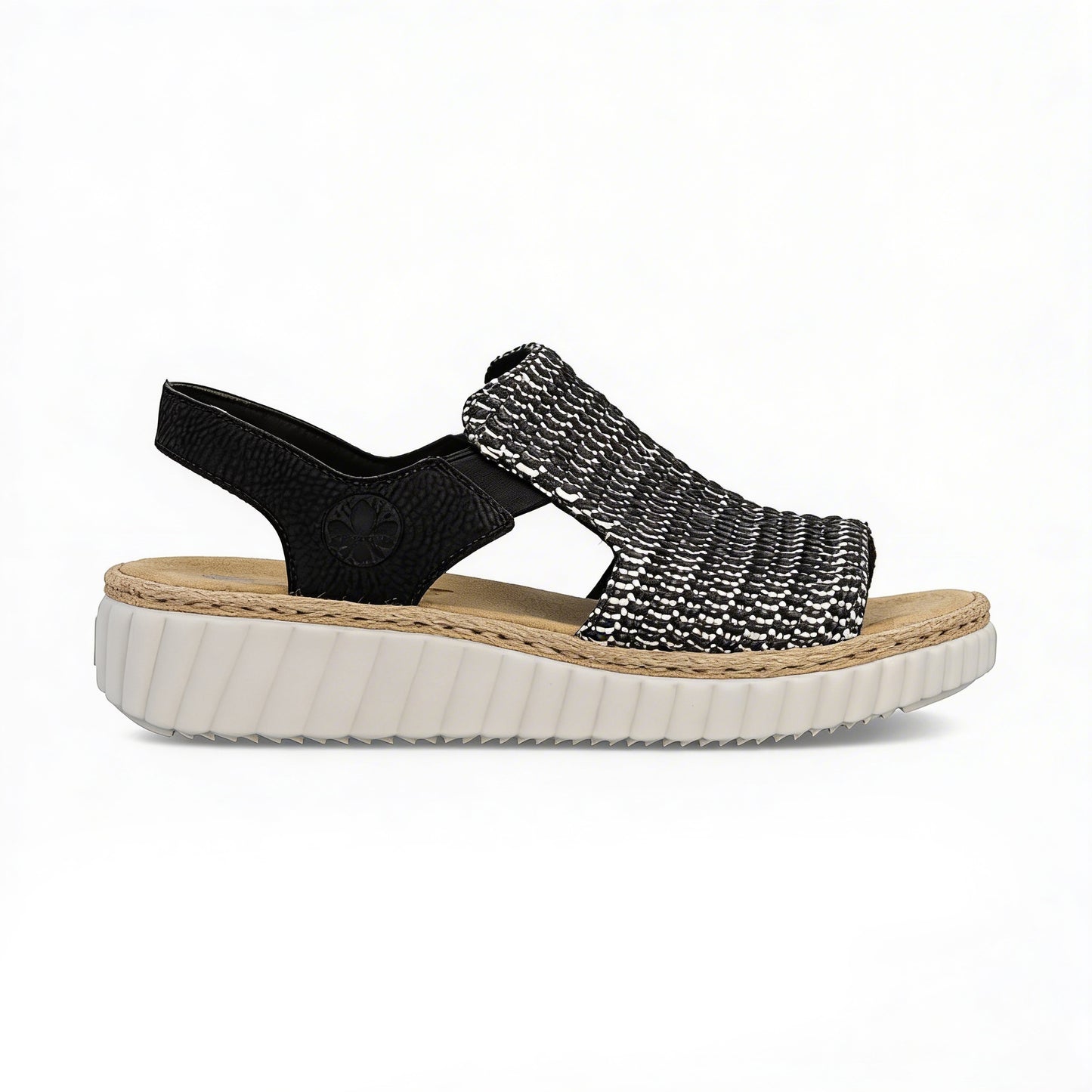 Rieker RACHEL Womens Wedge Sandals Black
