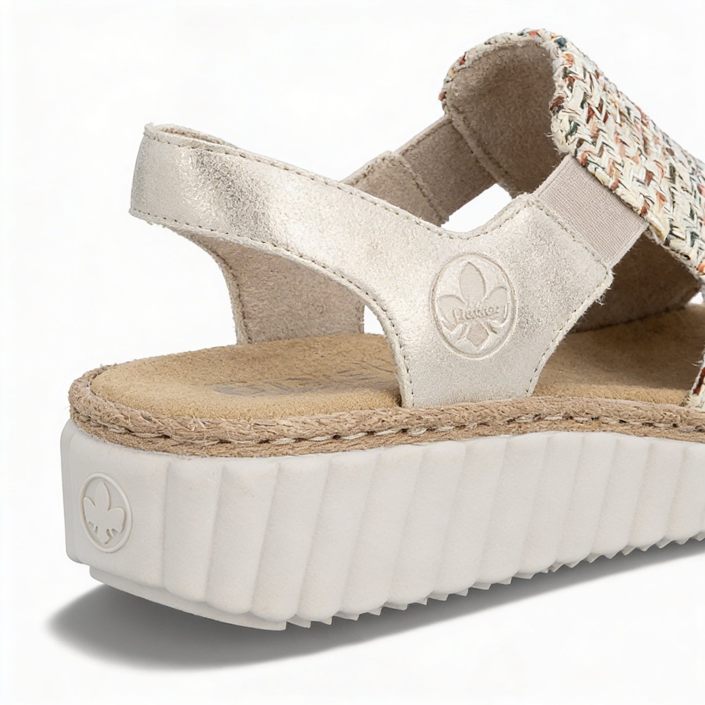Rieker RACHEL Womens Wedge Sandals Beige
