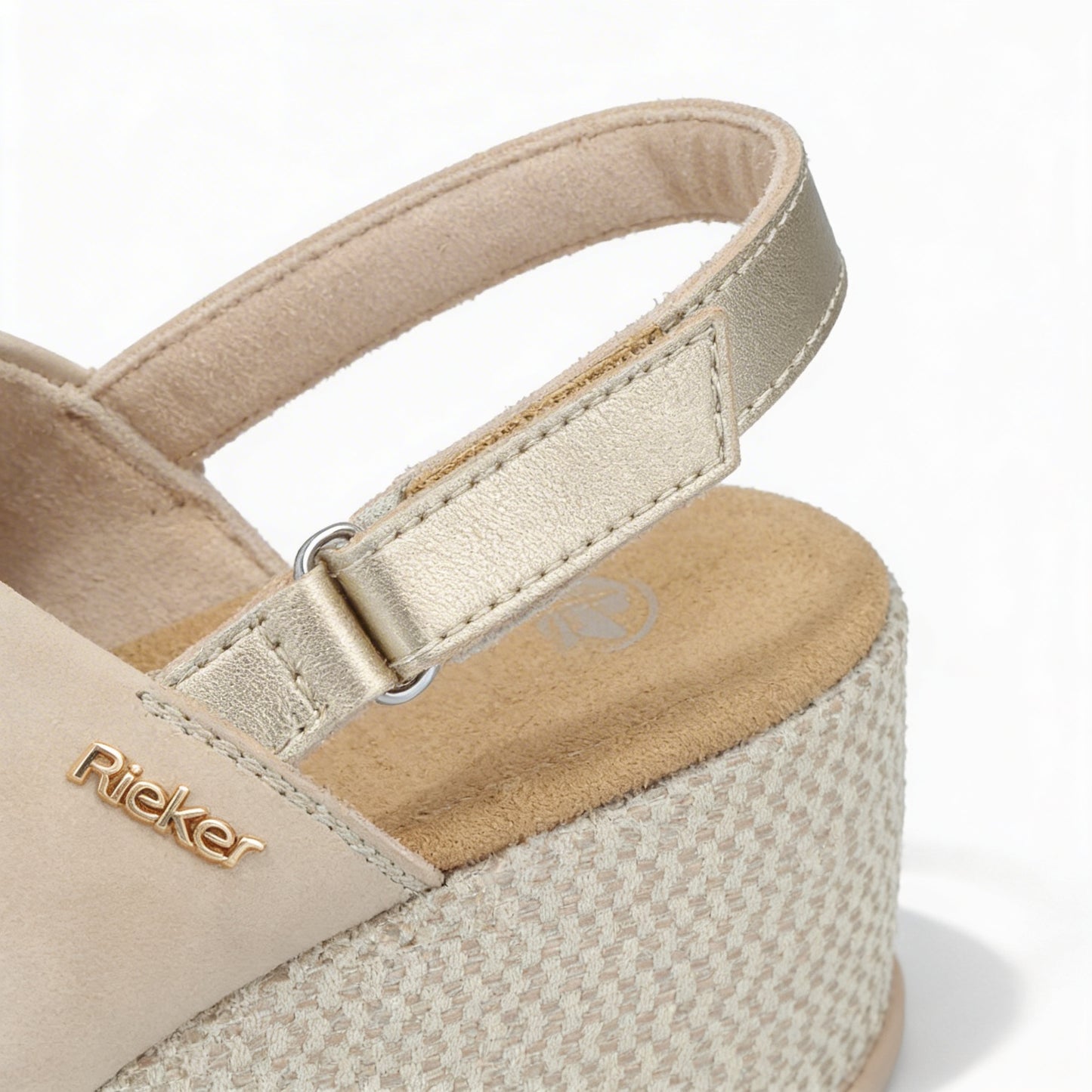 Rieker 69460 Womens Slingback Sandals Beige