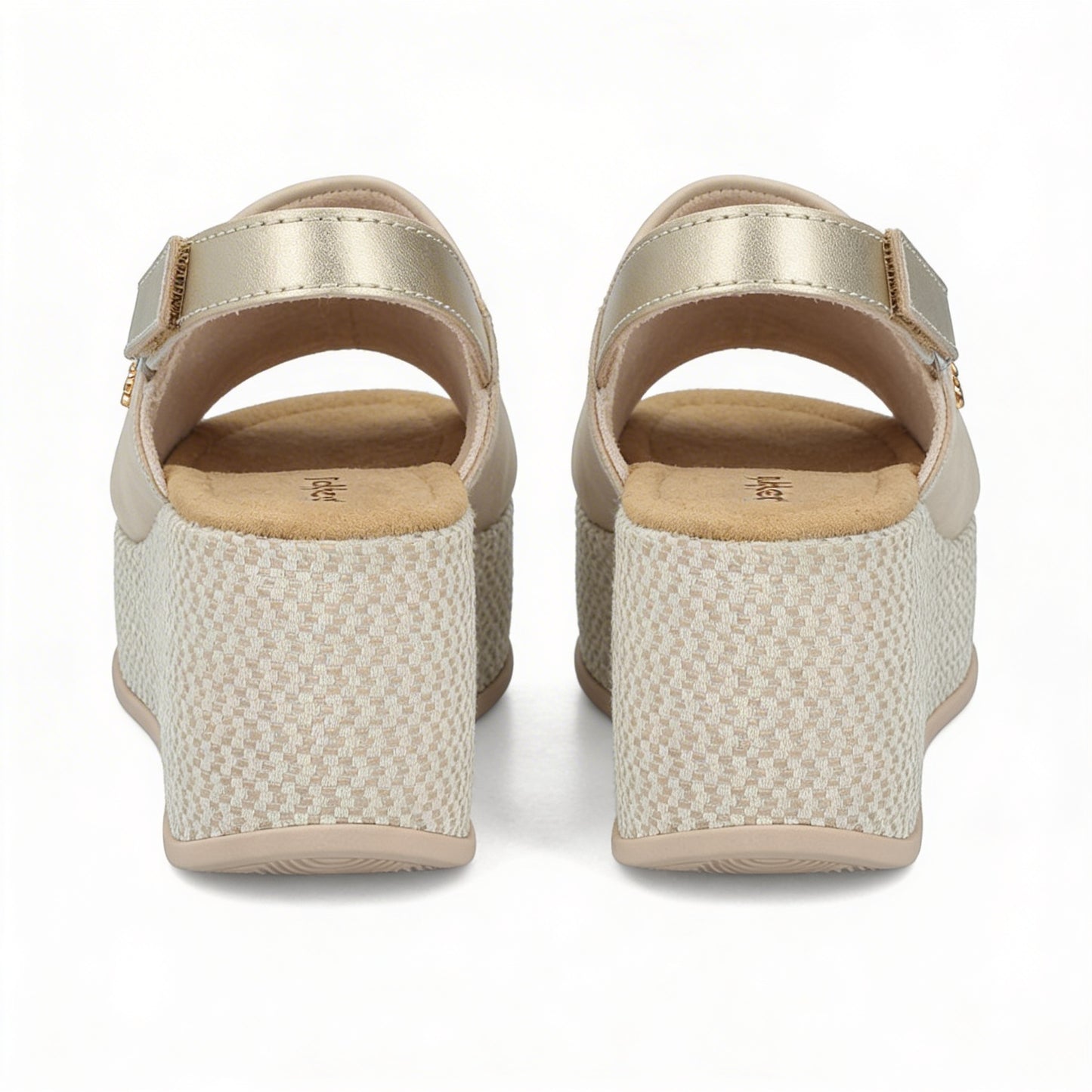 Rieker 69460 Womens Slingback Sandals Beige