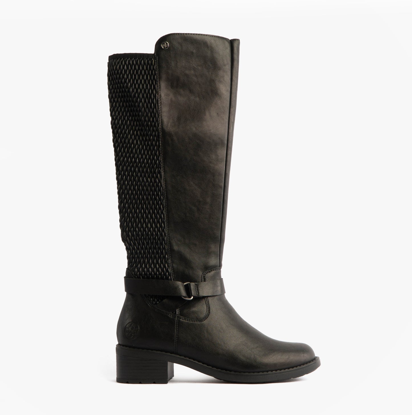 Womens Leather Tall Knee High Boots Black