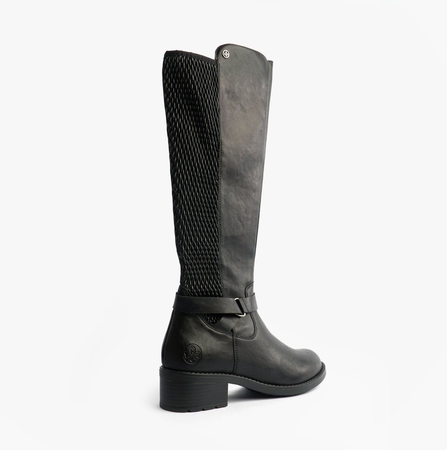 Womens Leather Tall Knee High Boots Black