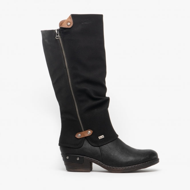 93655-00 Womens Knee High Boots Black