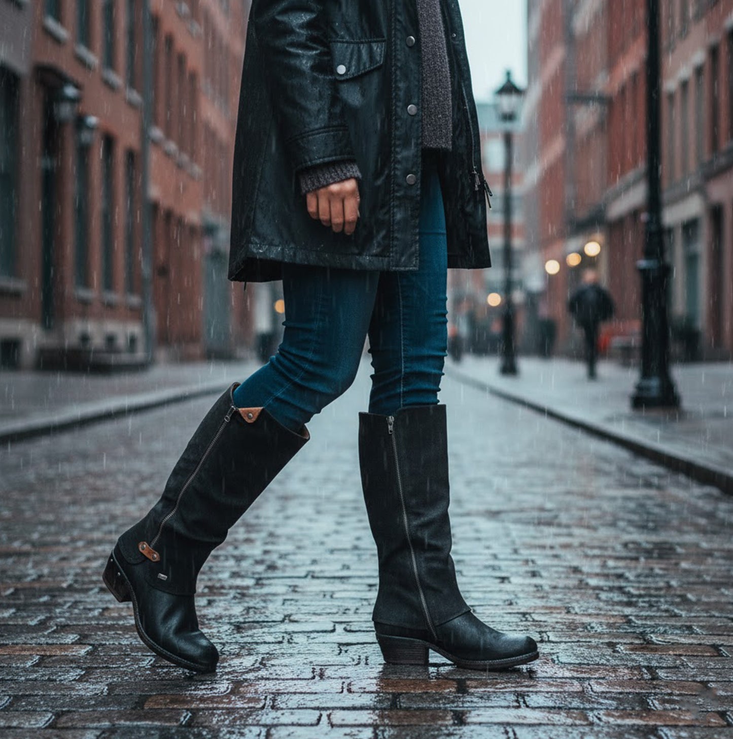 93655-00 Womens Knee High Boots Black