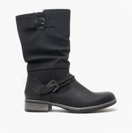98860-00 Womens Calf Length Boots Black