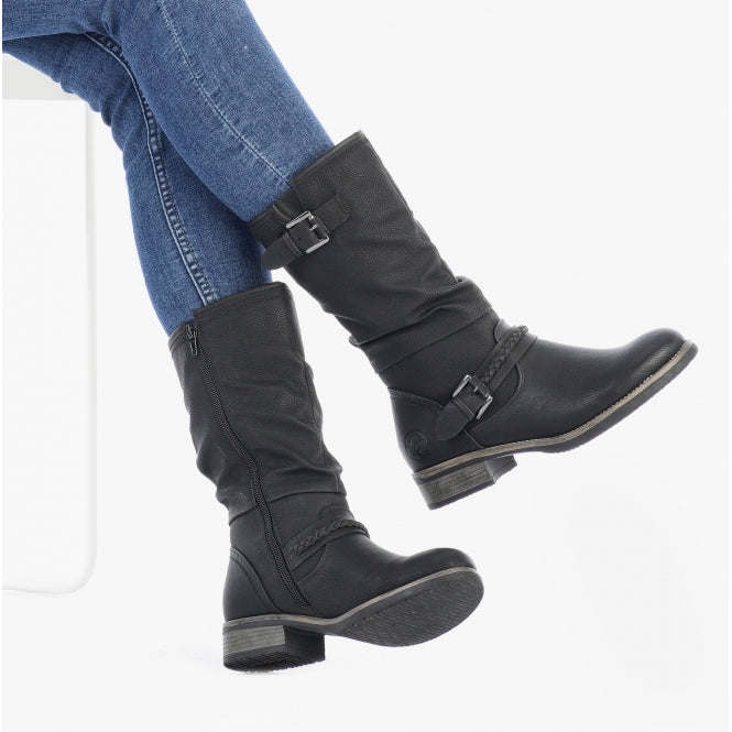 98860-00 Womens Calf Length Boots Black