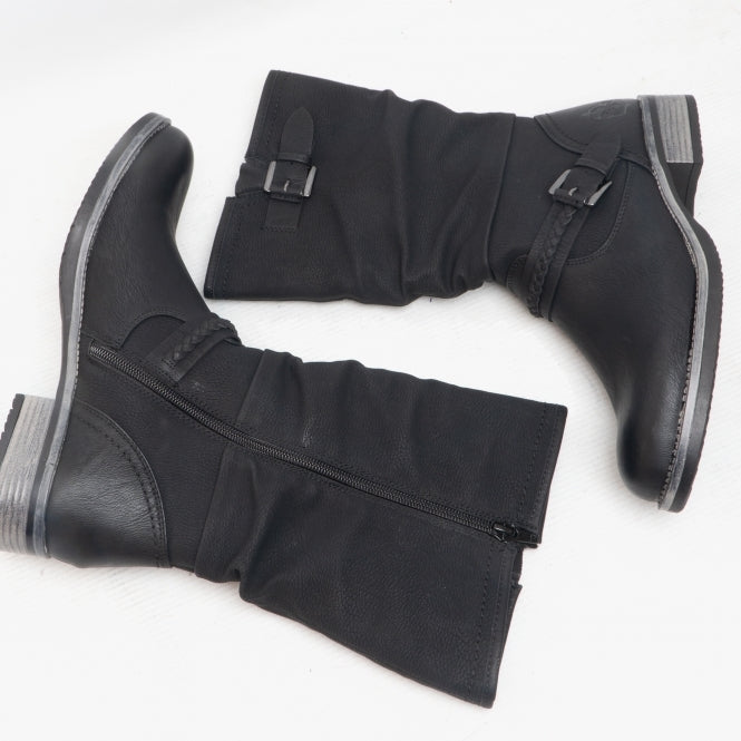 98860-00 Womens Calf Length Boots Black