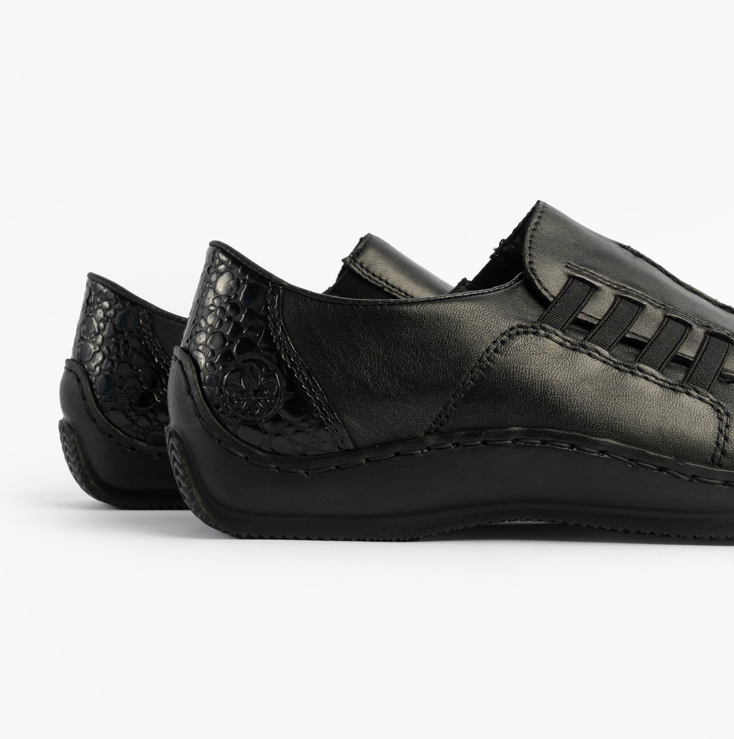 Rieker L1777-00 Celia Womens Slip-On Shoes Black