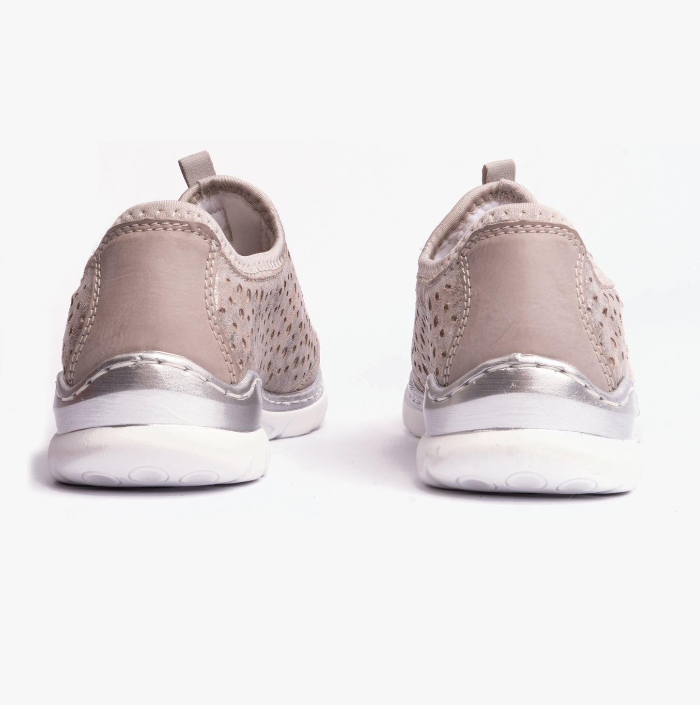 Rieker L32P6 Womens Casual Shoes Metallic