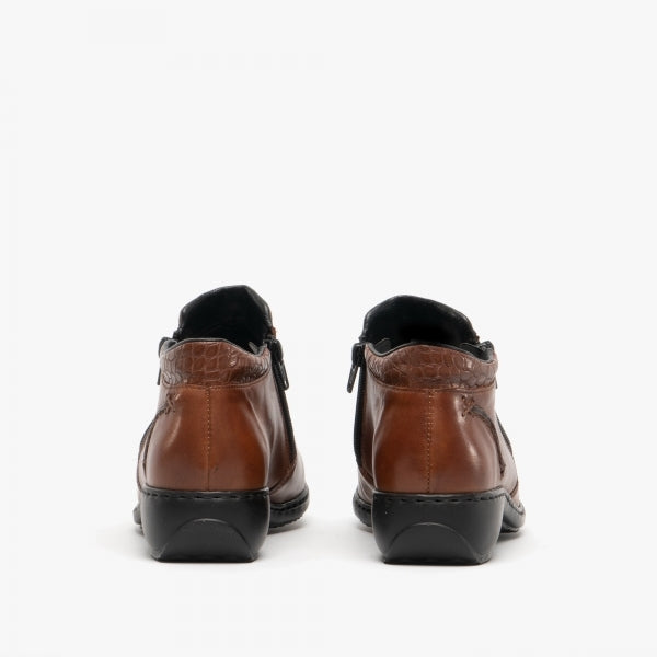 L3882-24 Womens Ankle Boots Nutmeg