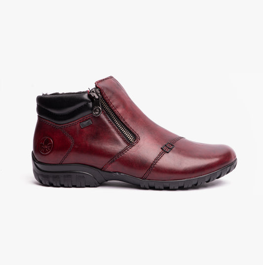 L4655-35 Womens Leather Boots Red