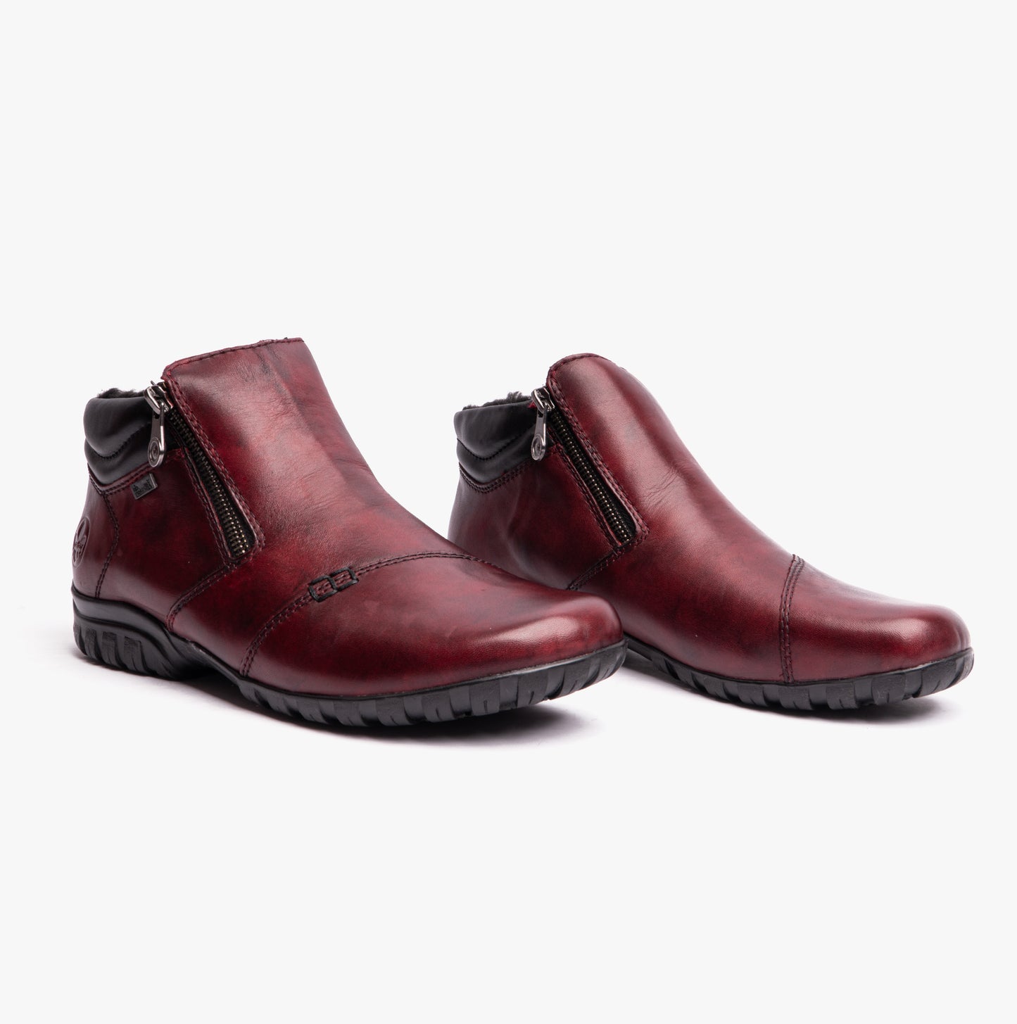 L4655-35 Womens Leather Boots Red