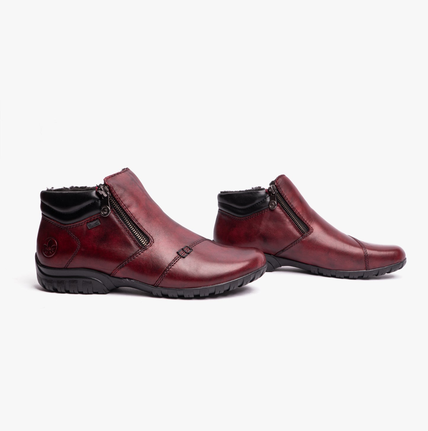 L4655-35 Womens Leather Boots Red
