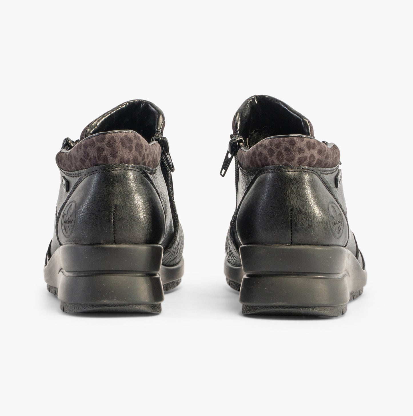 L4881-01 Womens Leather Boots Black