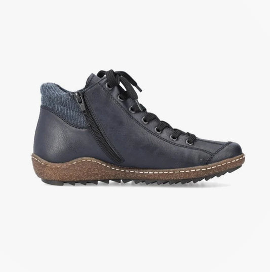 Rieker L7514-14 Womens Ankle Boots Blue