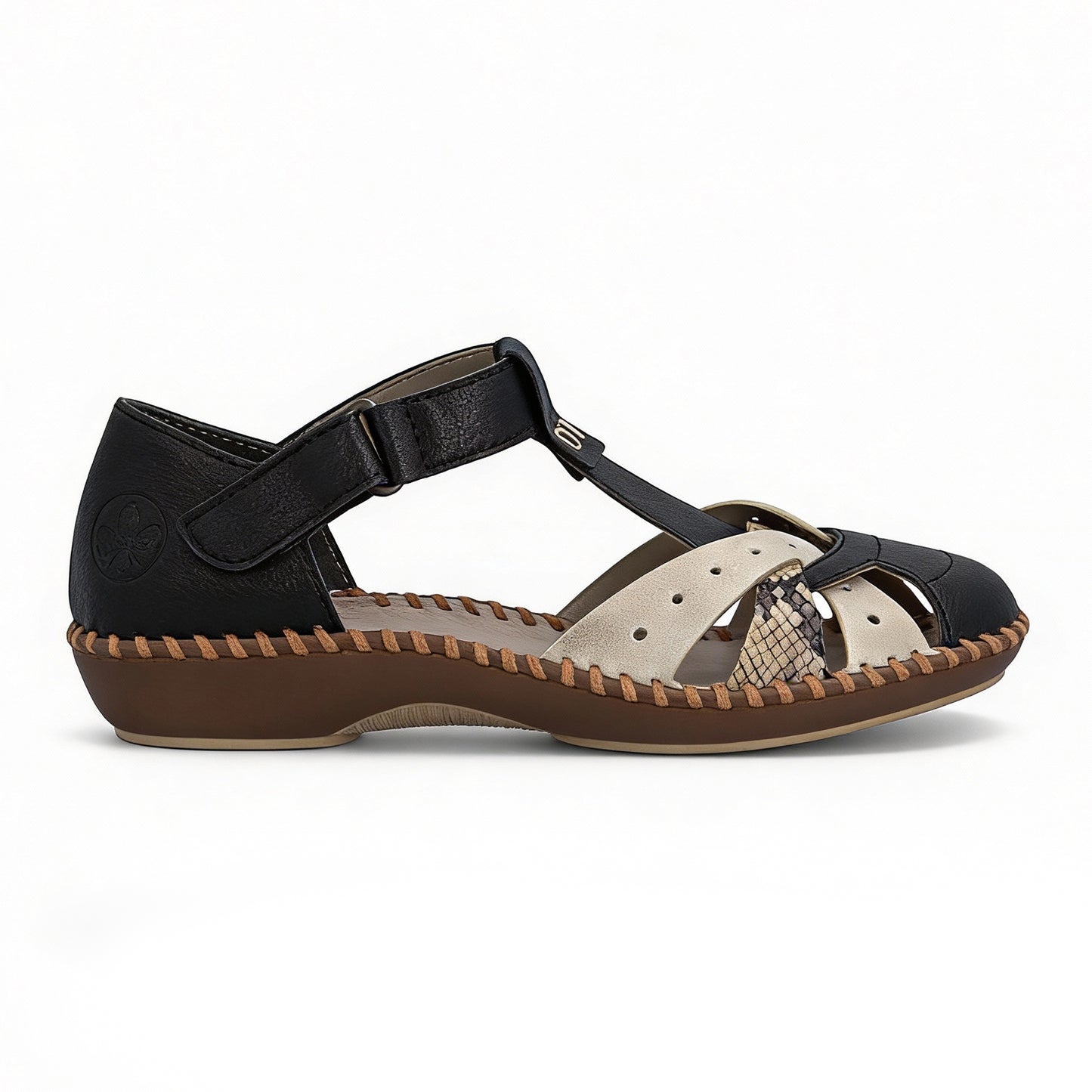 Rieker DESIDERIA Womens T-strap Sandals Black