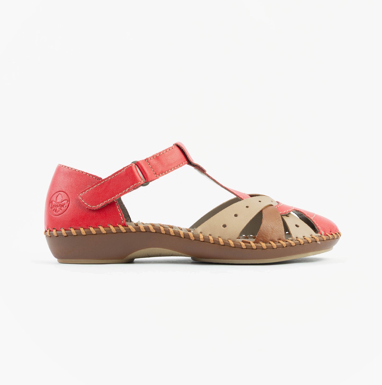 M1655-33 Womens Sandals Red Combination