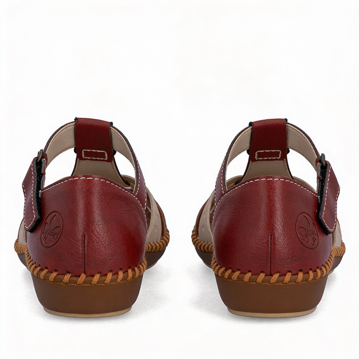 Rieker DESIDERIA Womens Cross Strap Sandals Red