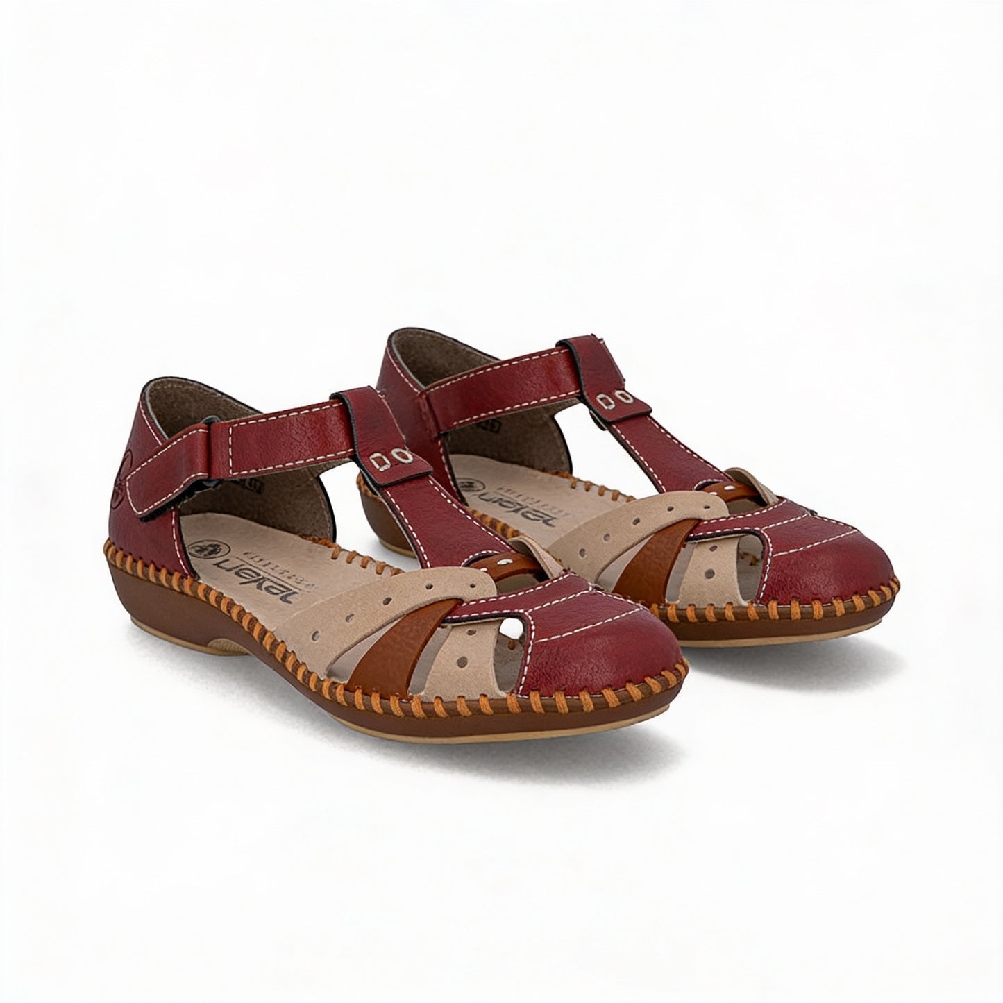 Rieker DESIDERIA Womens Cross Strap Sandals Red