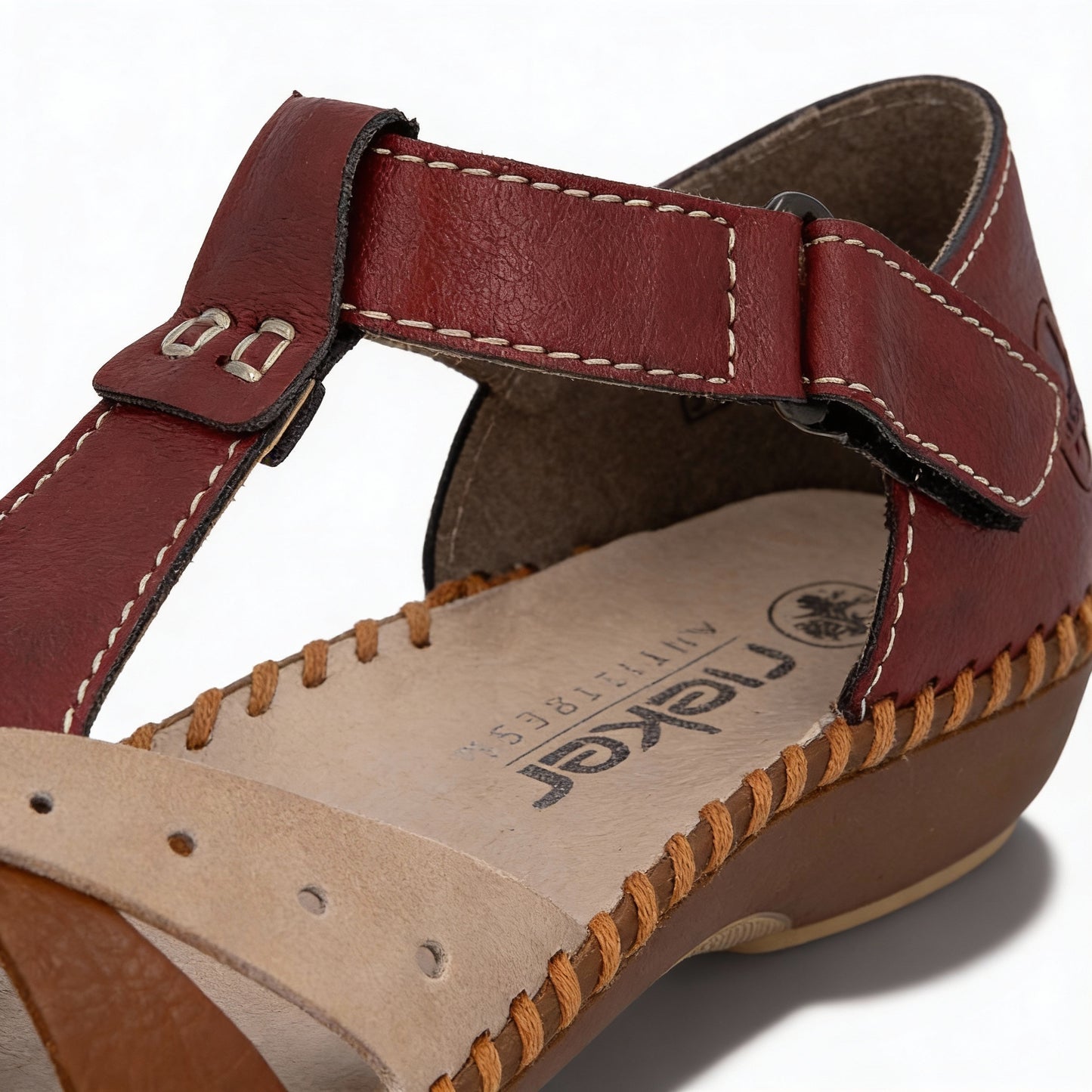 Rieker DESIDERIA Womens Cross Strap Sandals Red