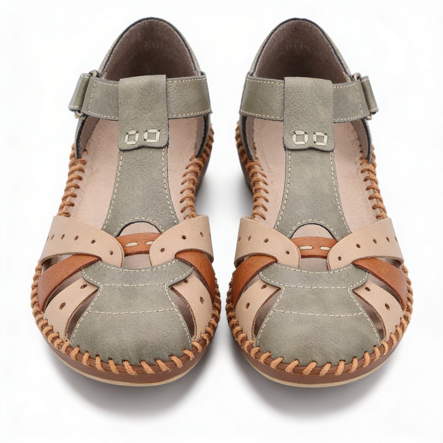 Rieker M1655 Womens Fisherman Sandals Green