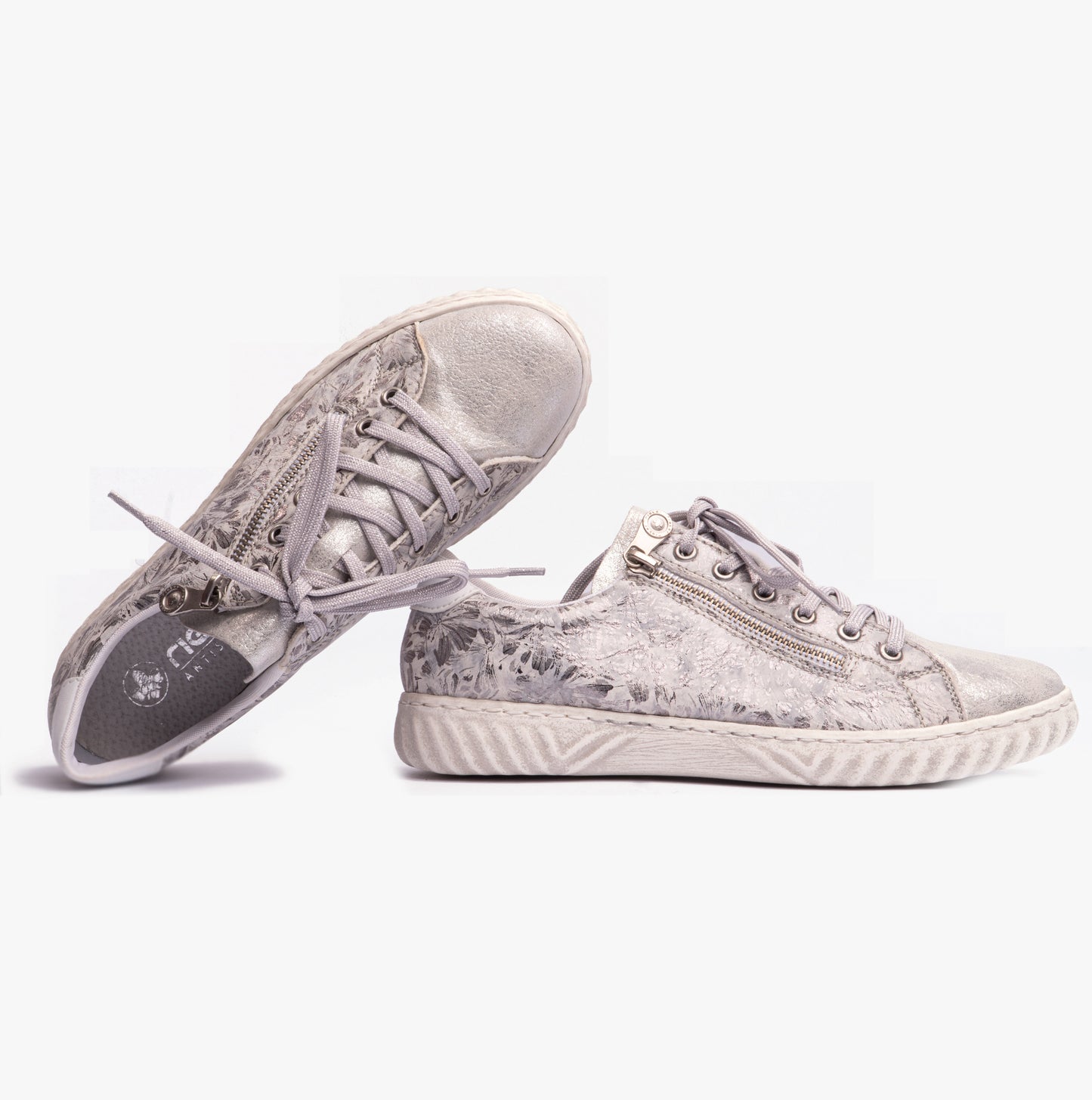 Rieker N0900 Womens Casual Shoes Silver