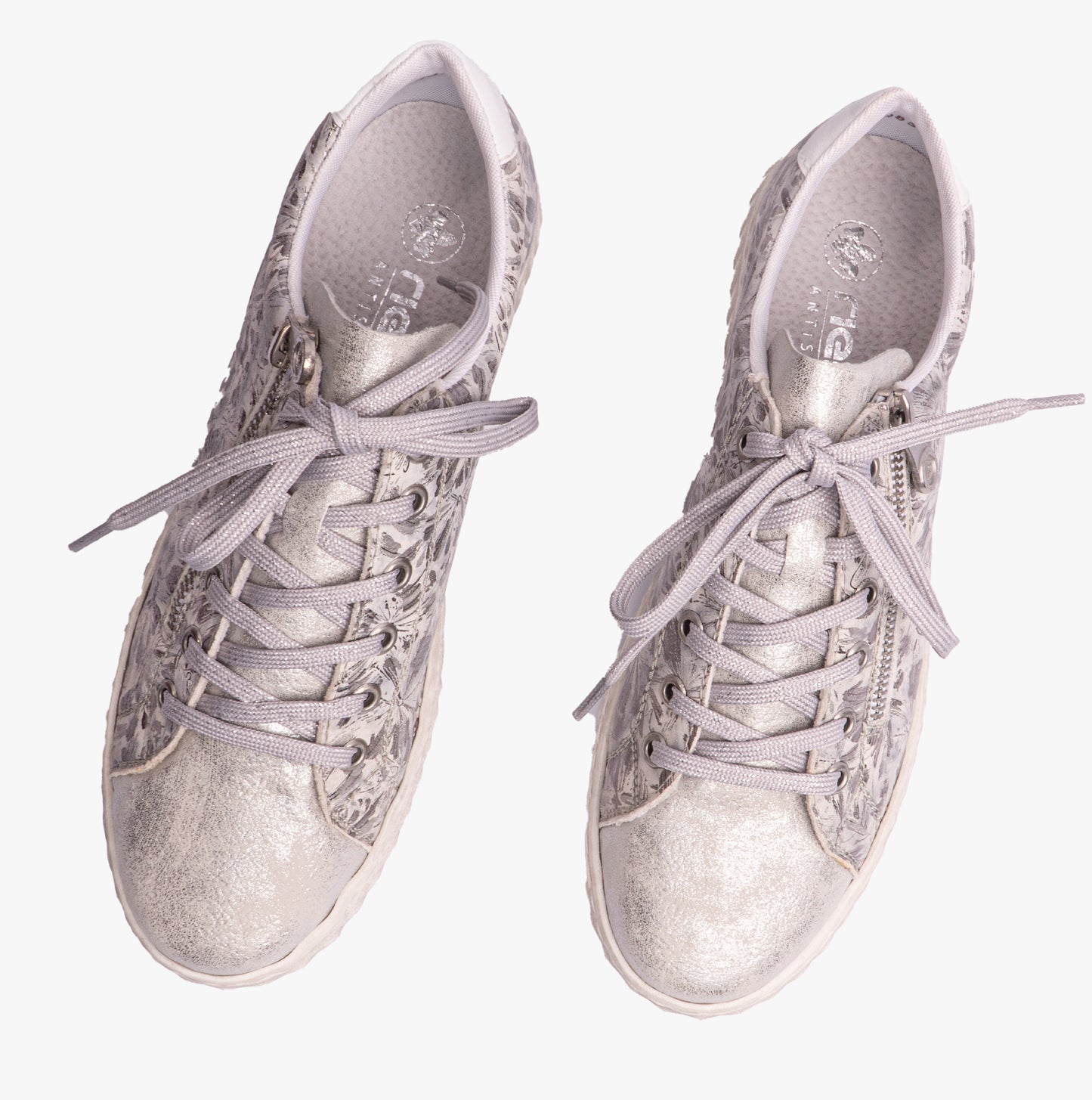 Rieker N0900 Womens Casual Shoes Silver
