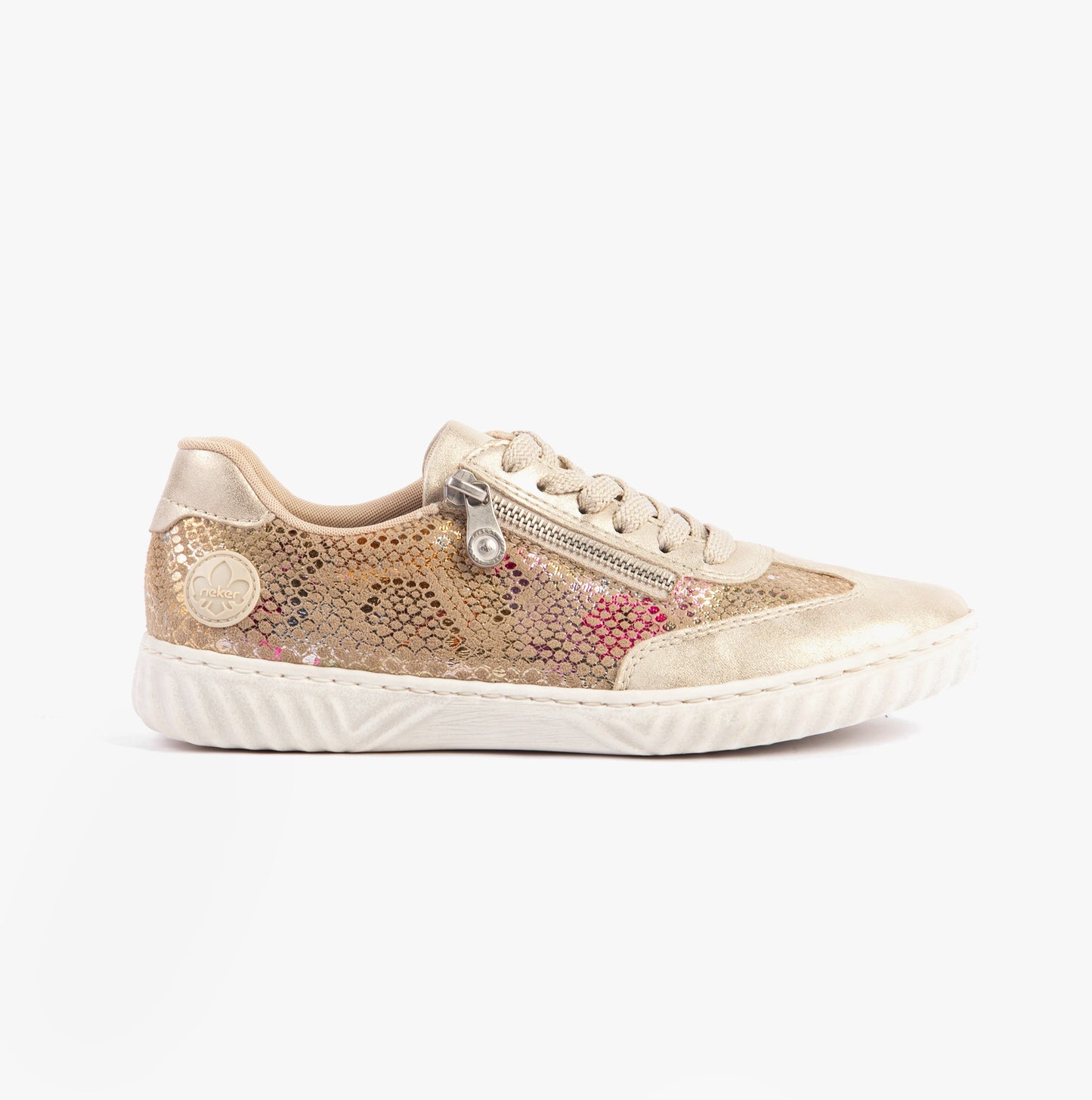 Rieker N0902 Womens Casual Trainers Beige