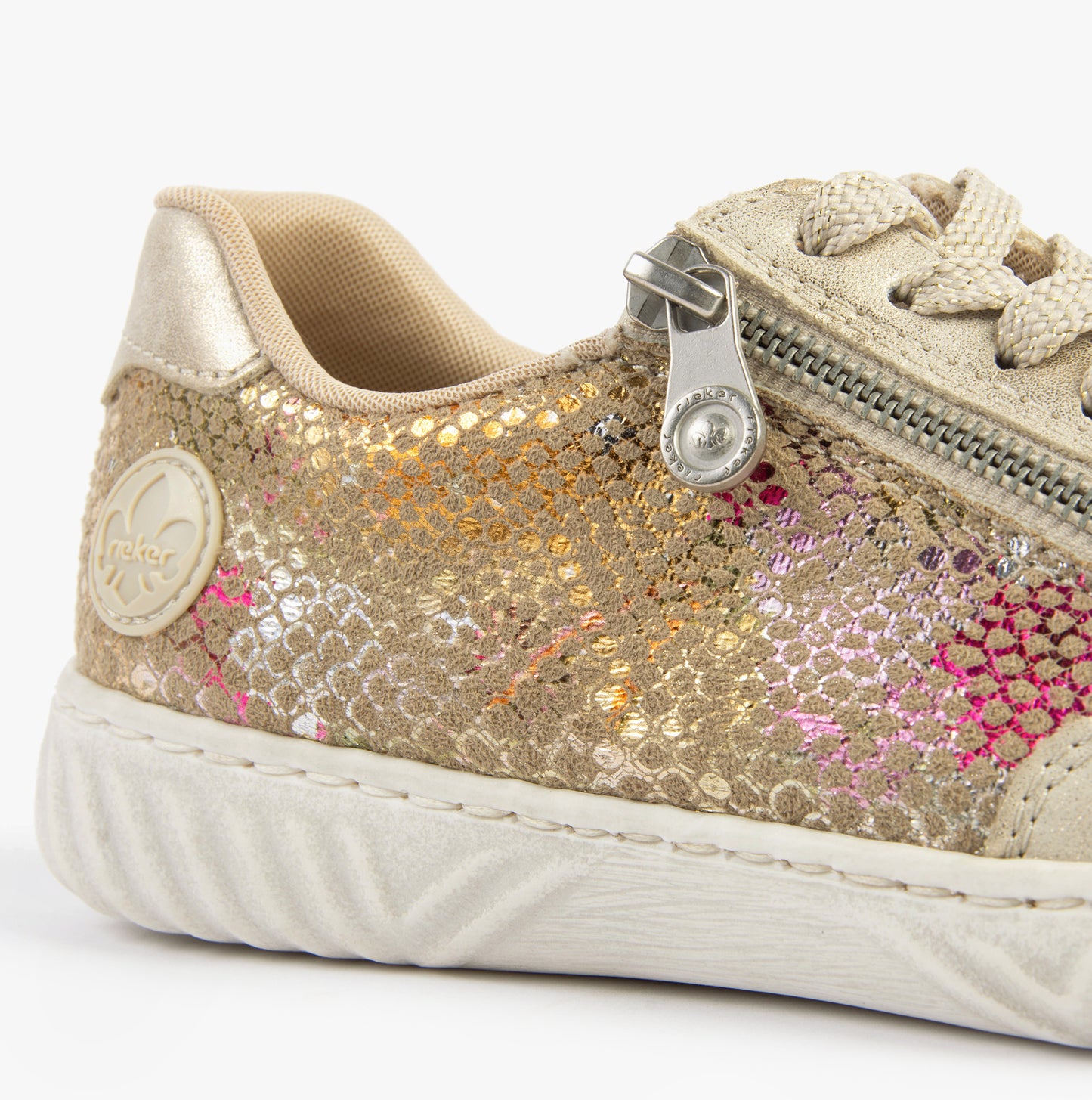 Rieker N0902 Womens Casual Trainers Beige