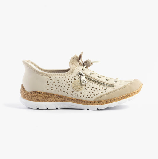 Rieker N42V3 Womens Casual Shoes Beige
