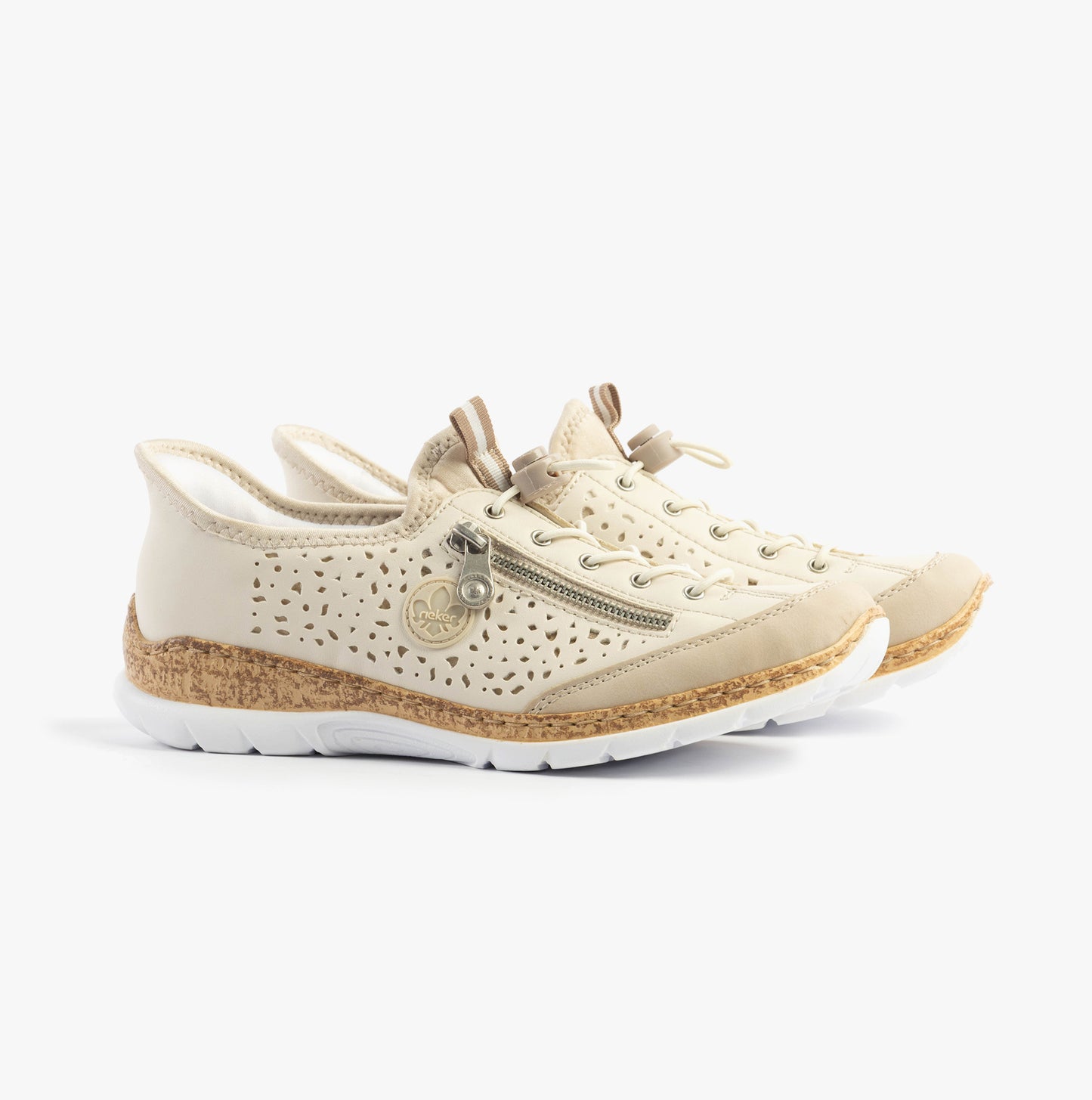 Rieker N42V3 Womens Casual Shoes Beige