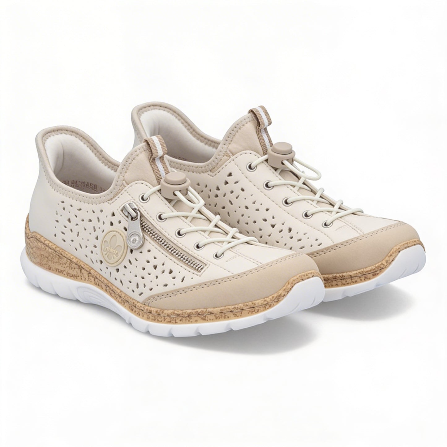Rieker N42V3 Womens Casual Shoes Beige