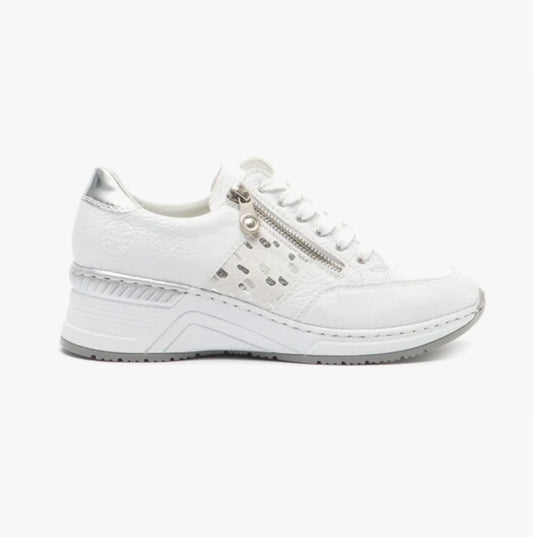 Rieker N4322 Womens Casual Trainers White