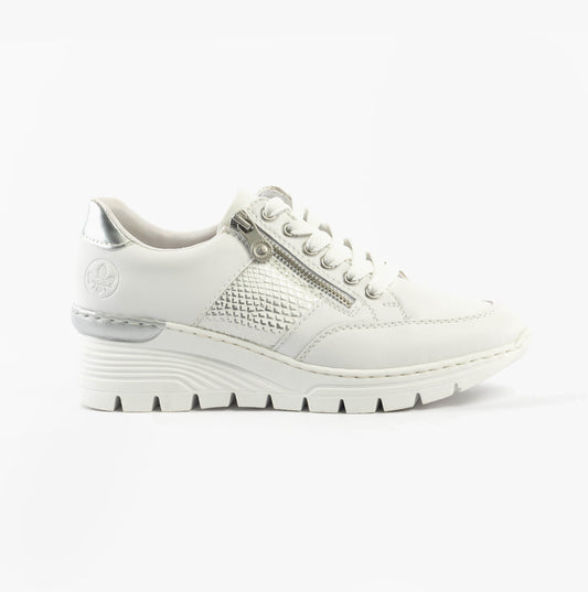 Rieker N8322-80 Womens Shoes White