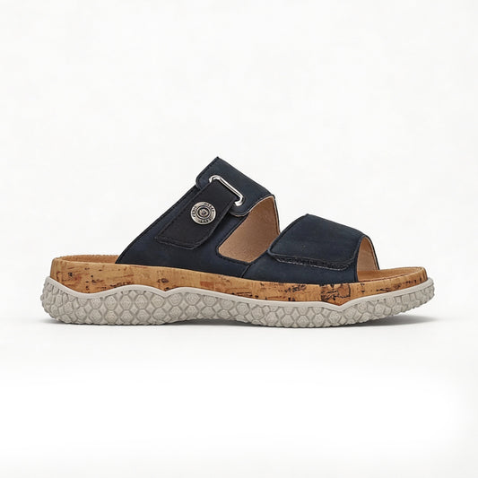 Rieker V0300 Womens Cross Strap Sandals Blue