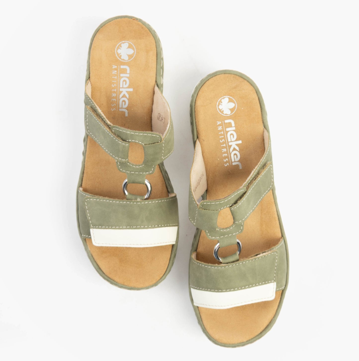 V1396-52 Womens Sandals Green Combination