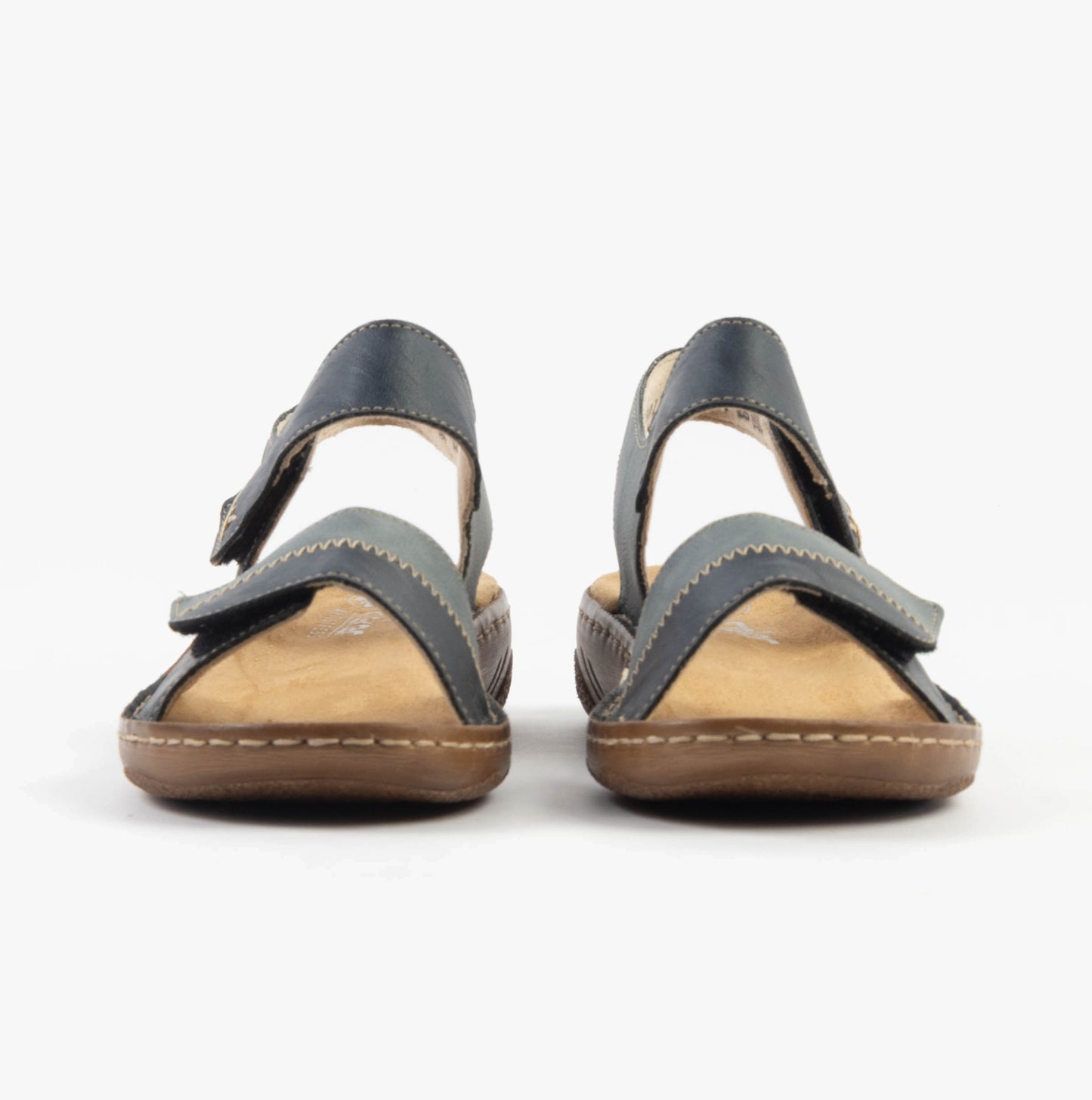Rieker V2860 Womens Ankle Strap Sandals Blue