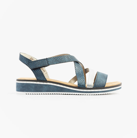 V3663-14 Womens Sandals Blue/Silver