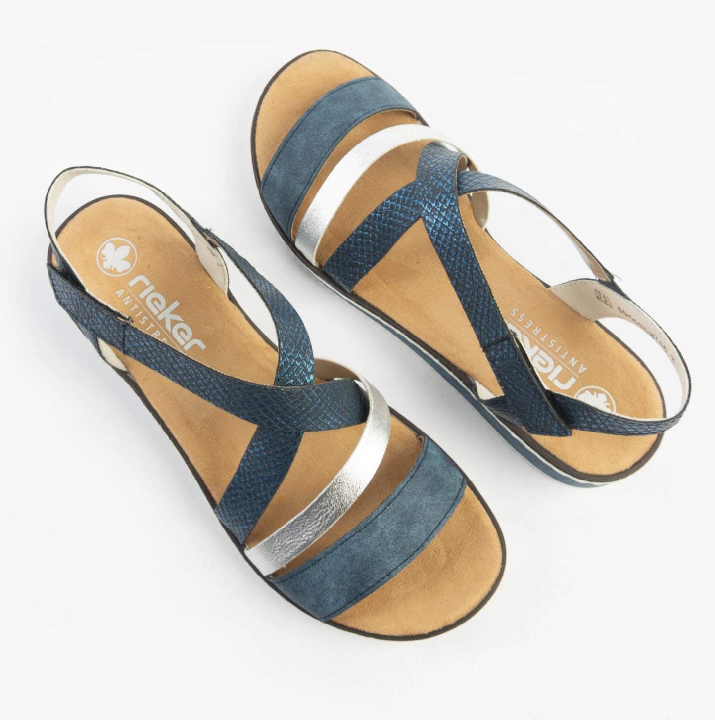 V3663-14 Womens Sandals Blue/Silver