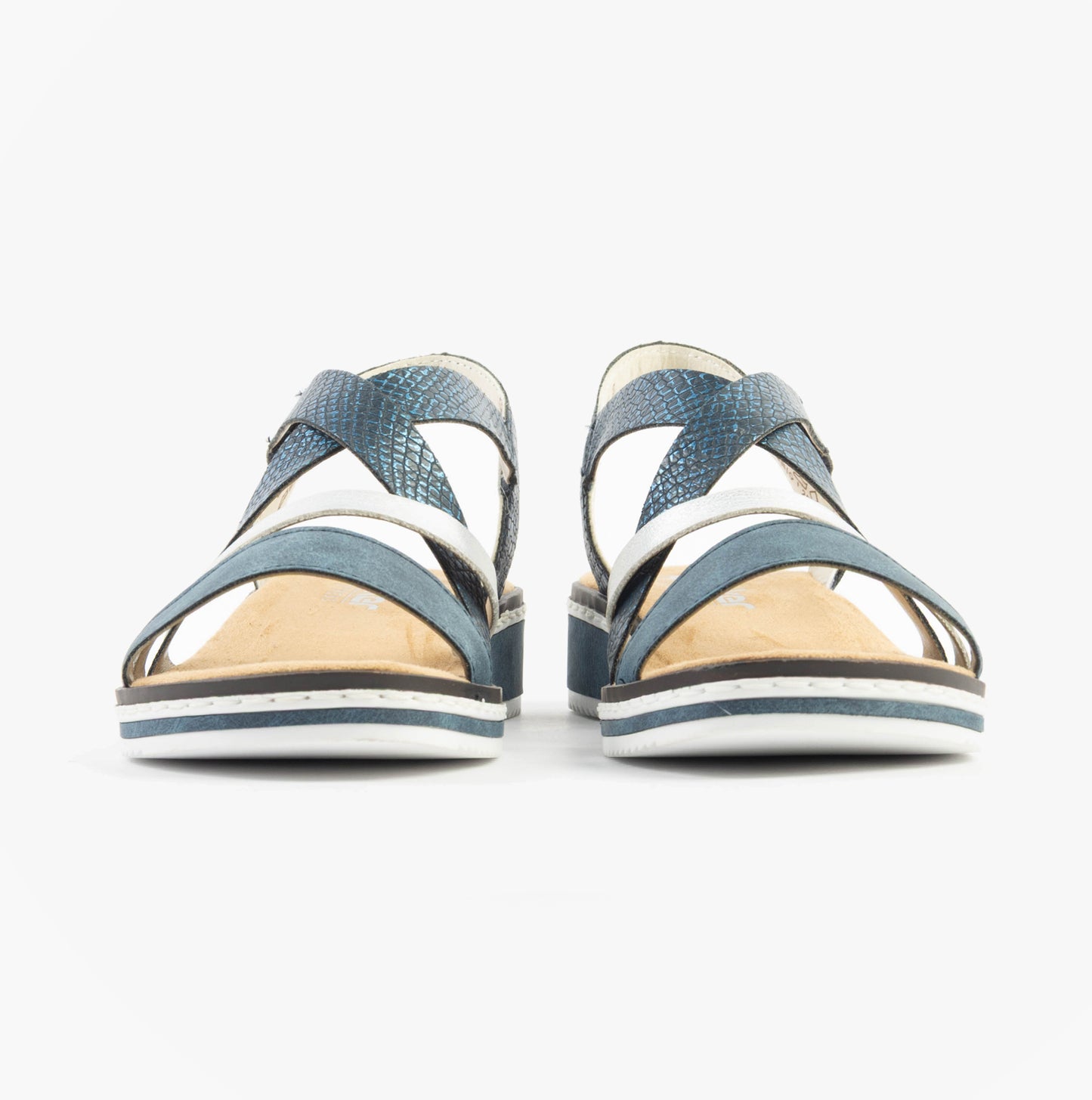 V3663-14 Womens Sandals Blue/Silver
