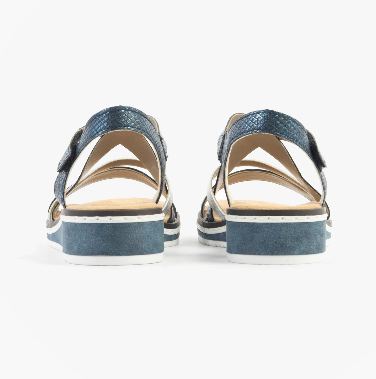 V3663-14 Womens Sandals Blue/Silver