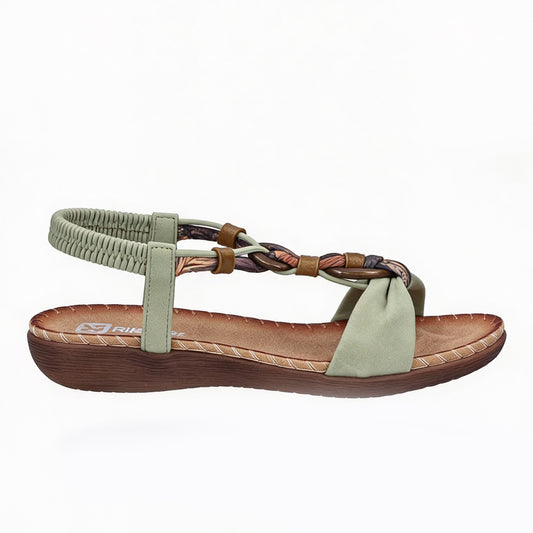 Rieker V7568 Womens Ankle Strap Sandals Green