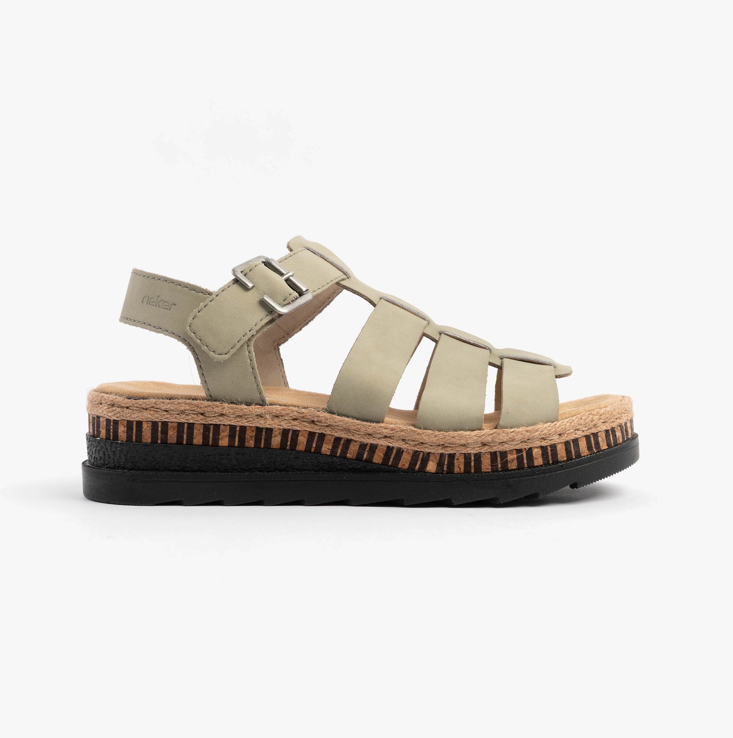 Rieker V7904 Womens Ankle Strap Sandals Green