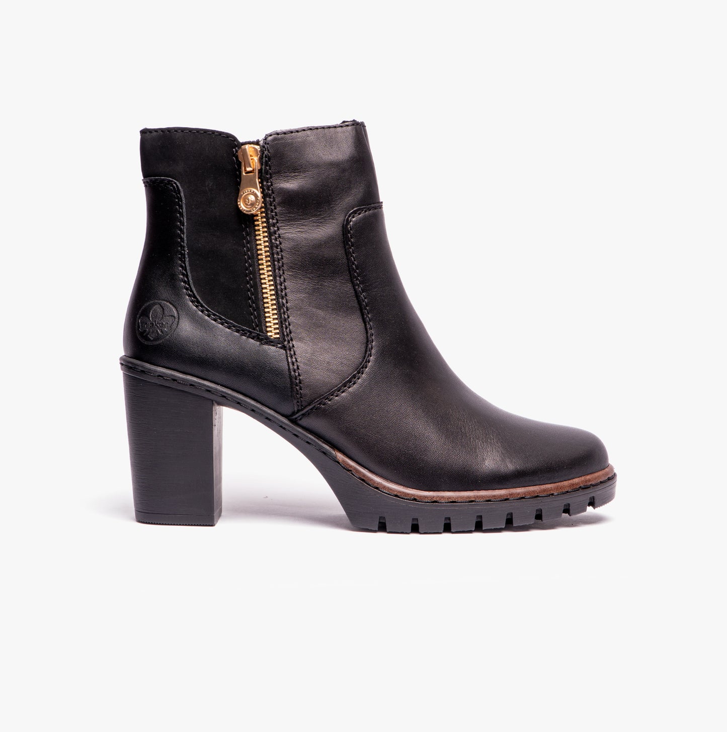 Y2557-00 Womens Leather Boots Black