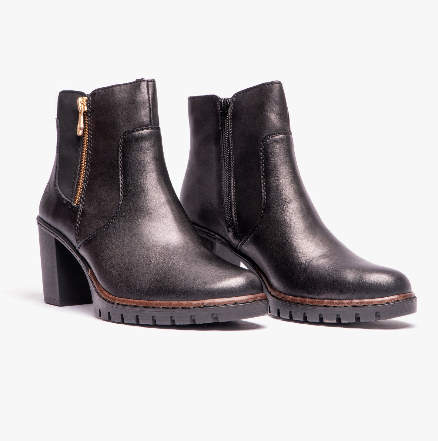 Y2557-00 Womens Leather Boots Black