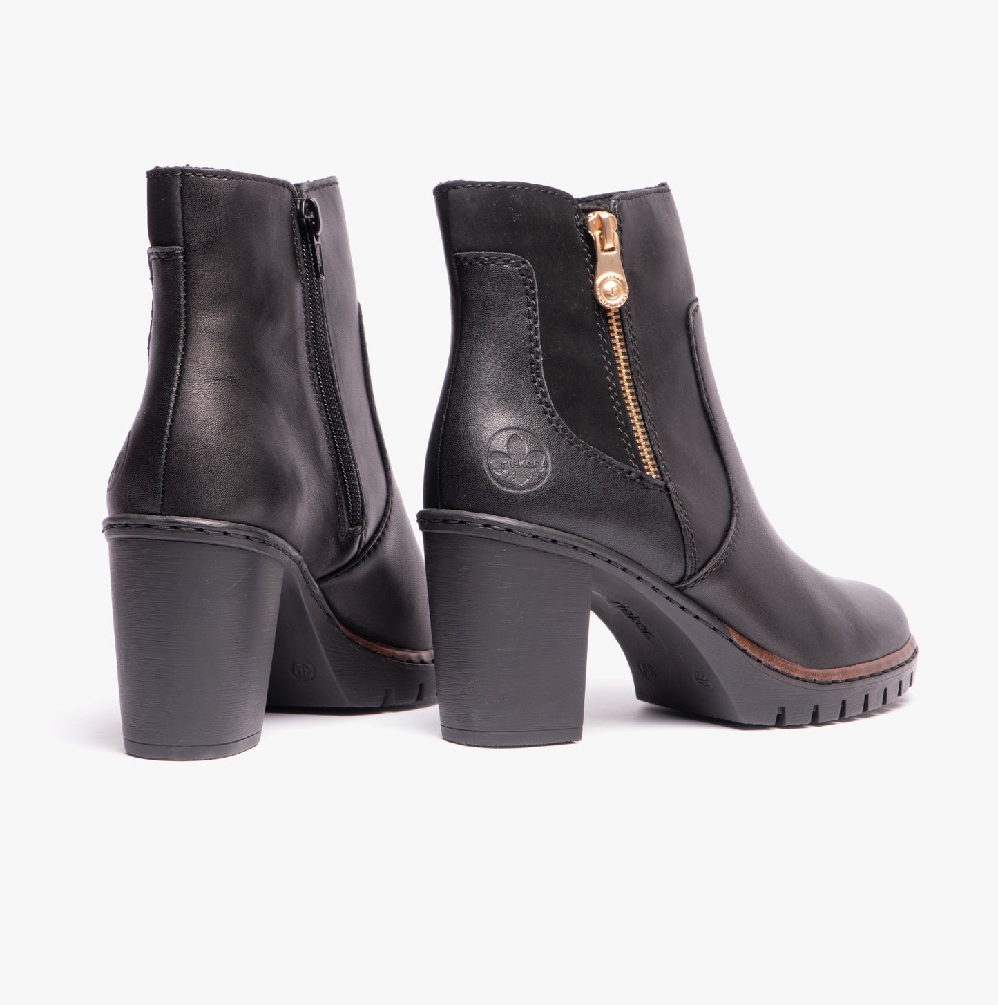 Y2557-00 Womens Leather Boots Black