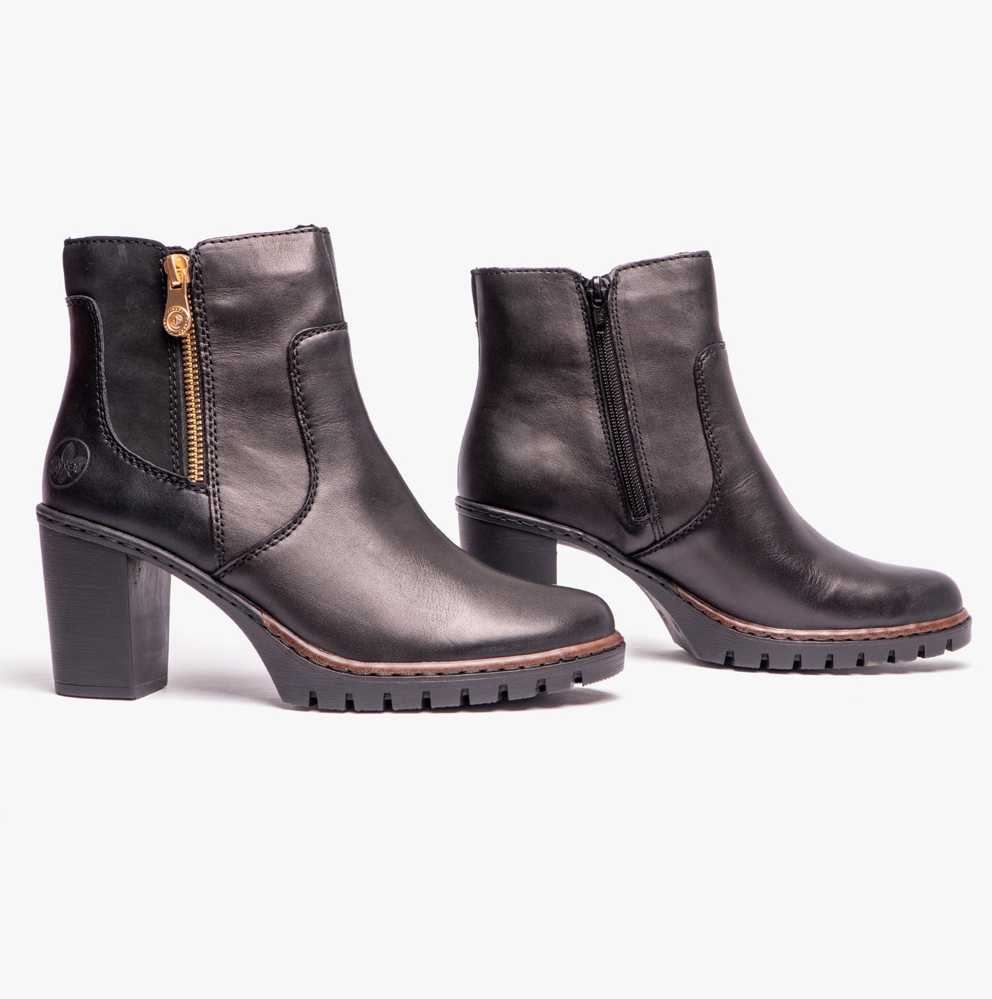 Y2557-00 Womens Leather Boots Black